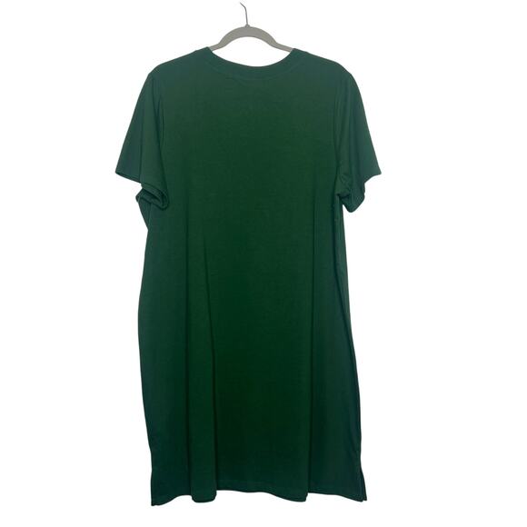 OLD NAVY Crew-Neck Mini T-Shirt Dress Short Sleeve Cotton Green Womens Sz L NWT - Picture 5 of 7
